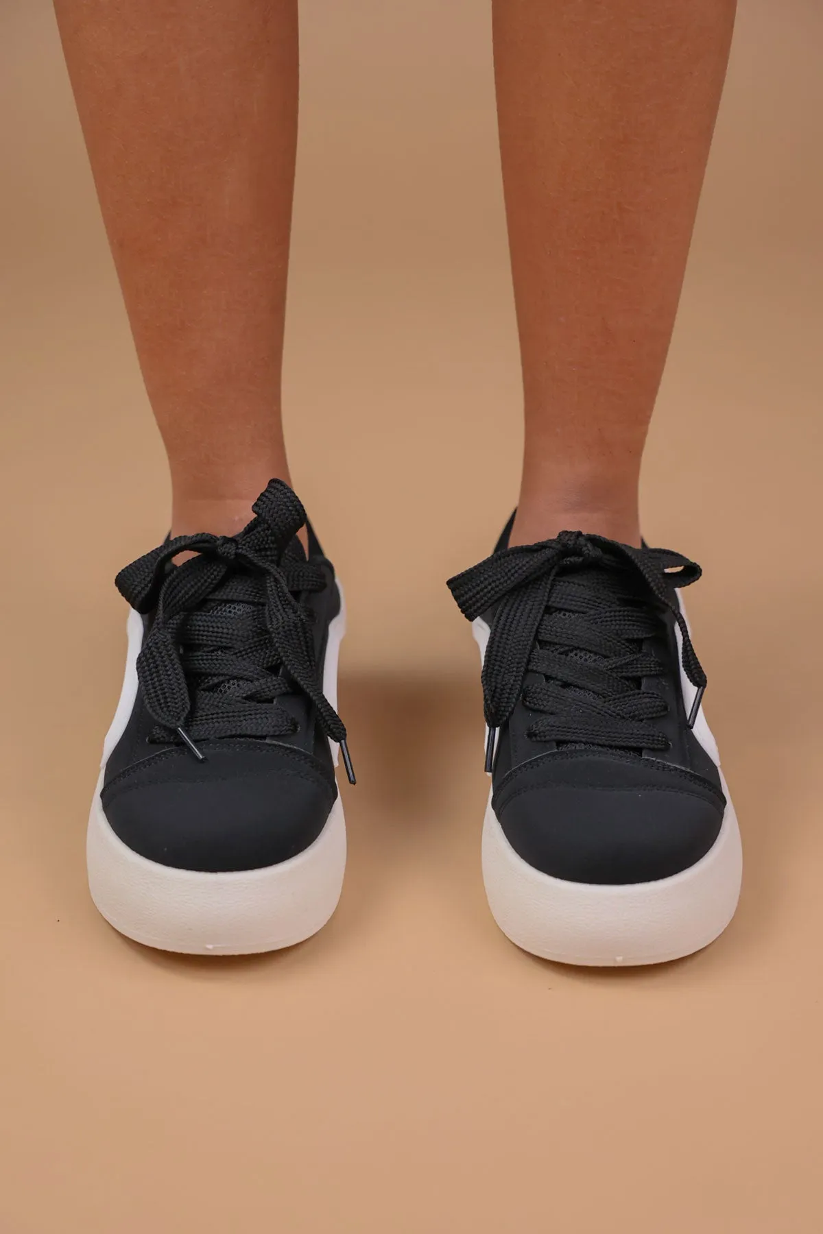 Black Chunky Skater Flatform Trainers
