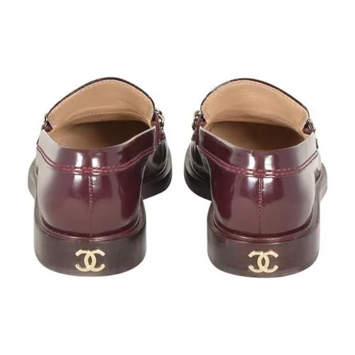 Chanel Burgundy Loafers